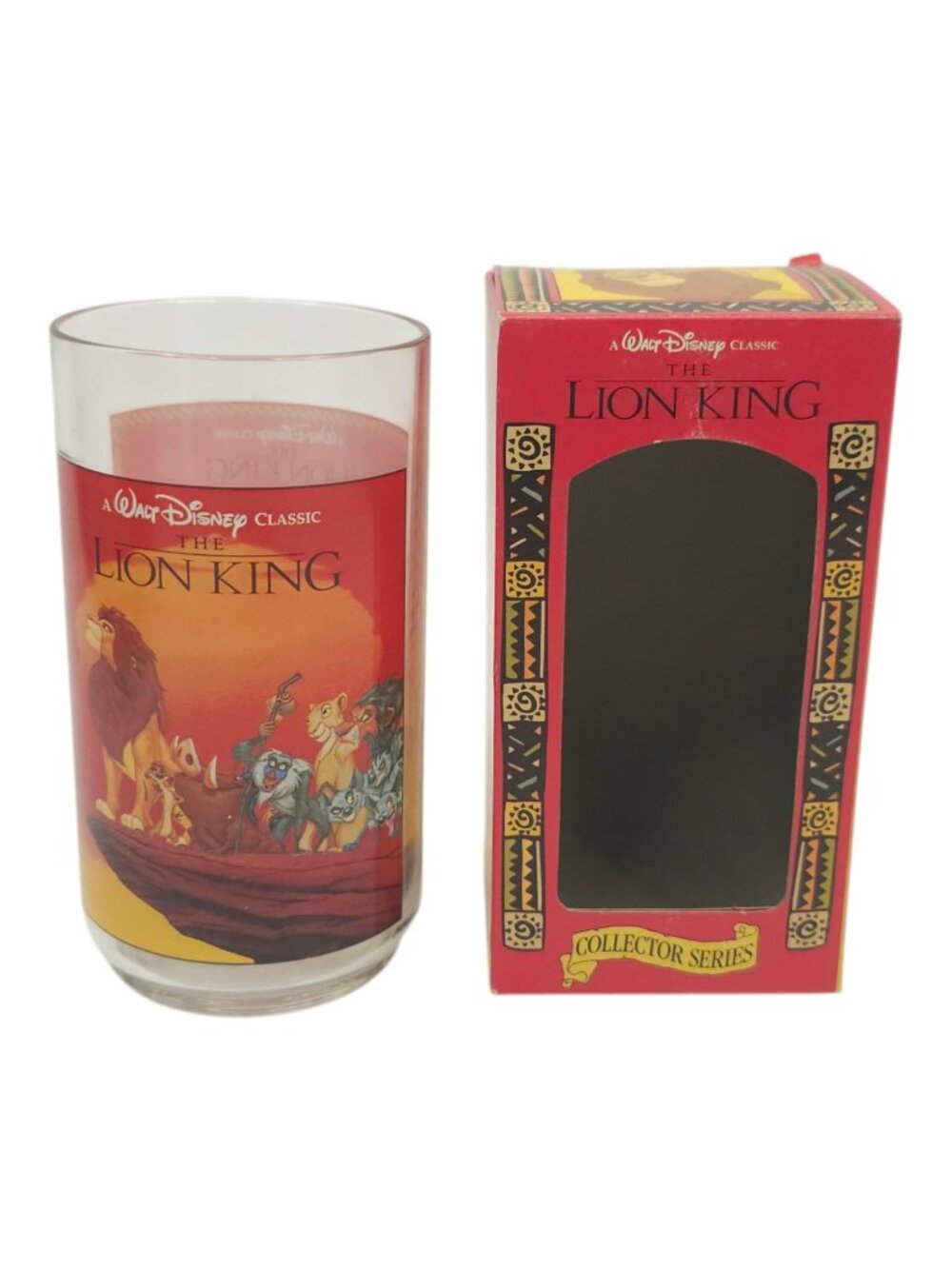 Walt Disney The Lion King Plastic Glass 1994 Burger King Collector Series Boxed